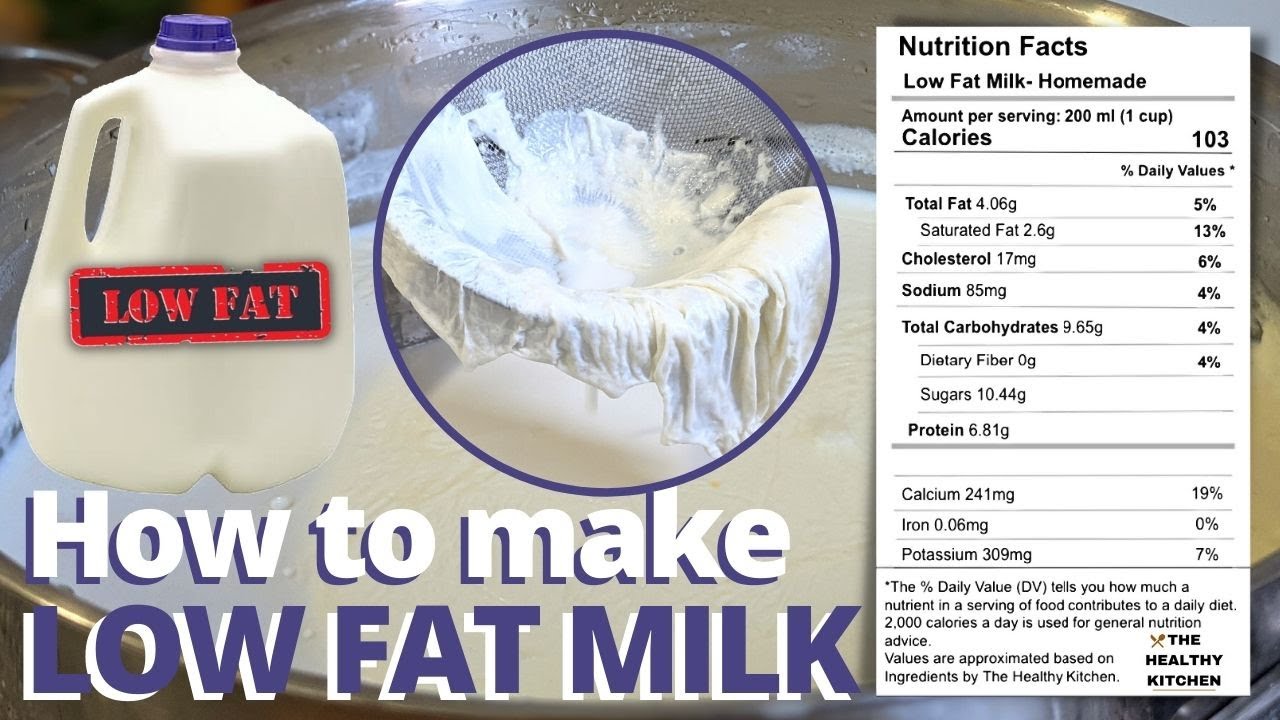 EASIEST WAY TO MAKE LOW FAT MILK AT HOME USING RAW MILK | SKIMMED MILK | ONLY 103 CALORIES | THK