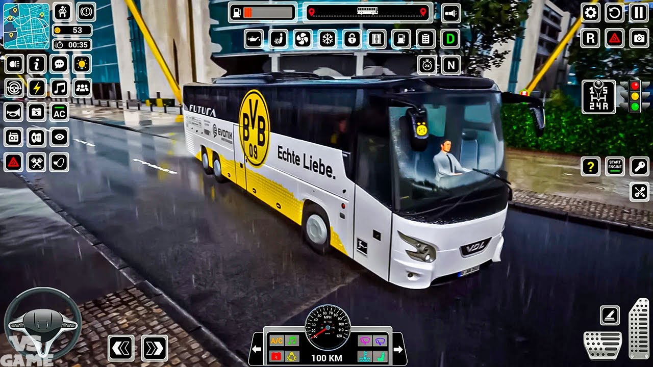 US Coach Bus Simulator Game 3D Gameplay