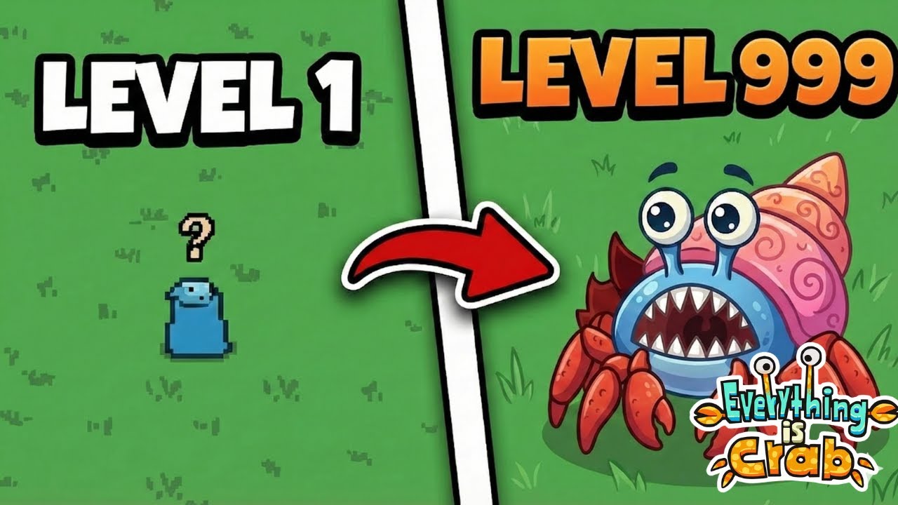 Comi Tudo e Fiquei ENORME! Evolução Sem Limites | Everything is Crab