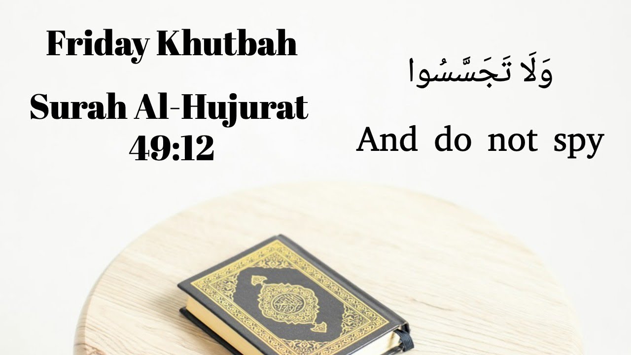 Friday Khutbah Surah Al-Hujuar Ayat 12 'Spying' || Zaheer Alvi
