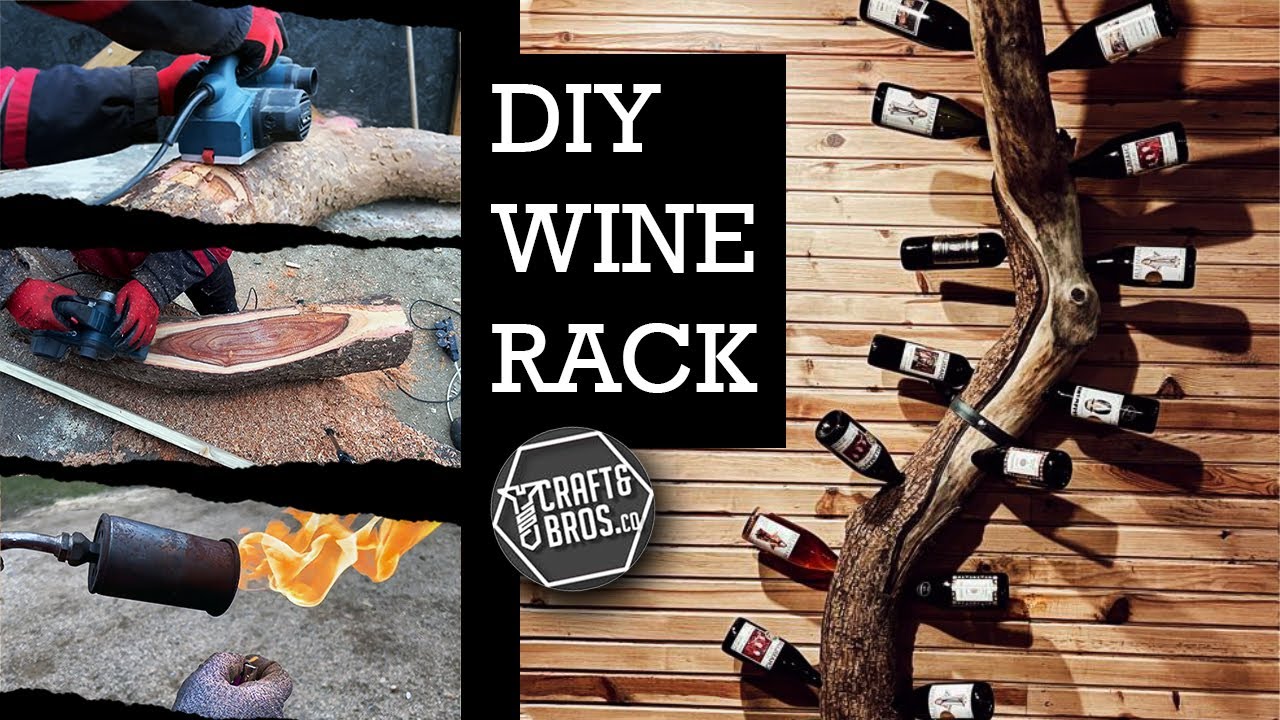 DIY Wine Rack From Dead OAK Tree
