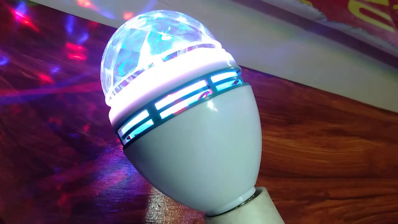 Review 2 b&oacute;ng đ&egrave;n đ&egrave;n led 7 m&agrave;u 3w mua tr&ecirc;n shoppe