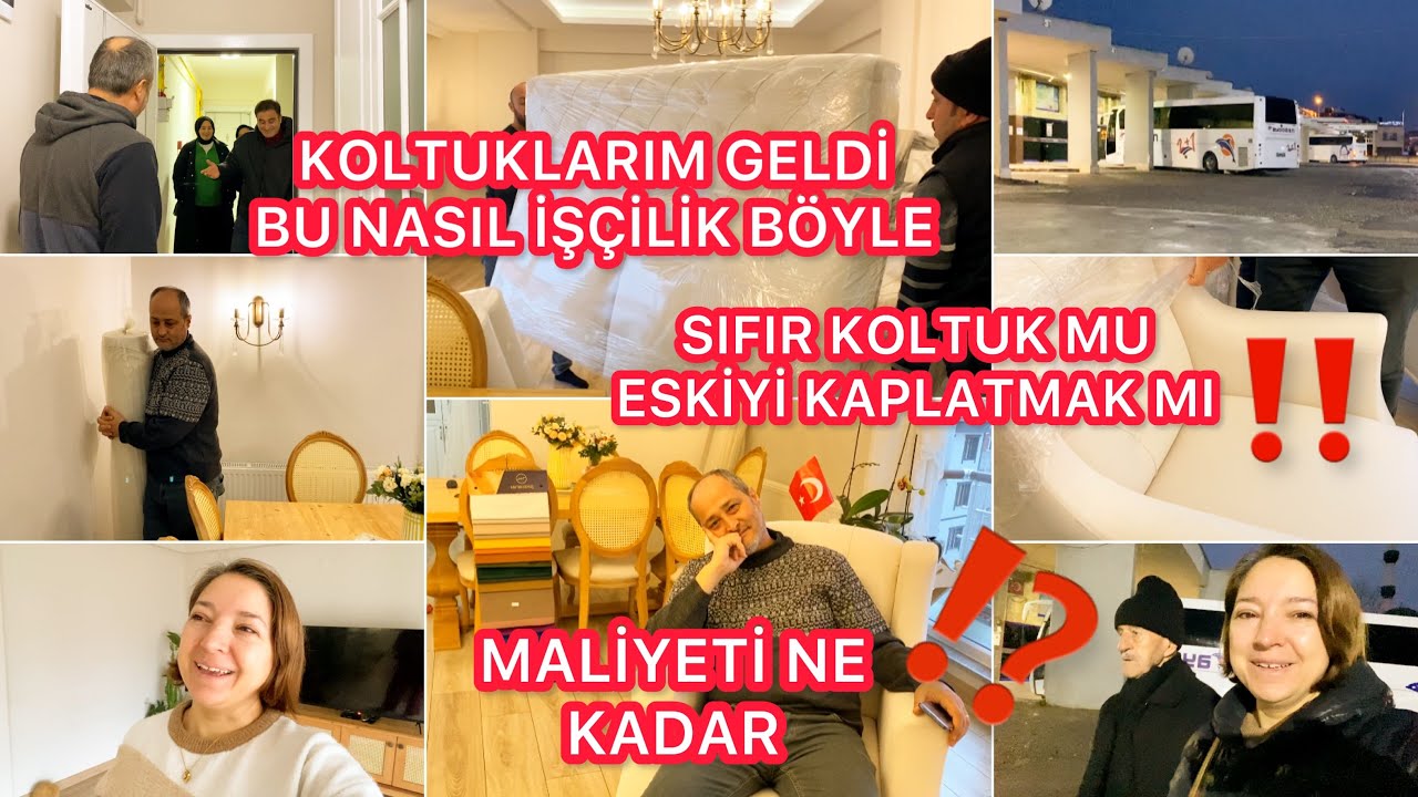 SALONUMUN SON HALİ🤩YENİ KOLTUK TAKIMIM❣️NEREYE KAÇA YAPTIRDIK⁉️BABAMI UĞURLADIK😔RESMEN DARLADI😳