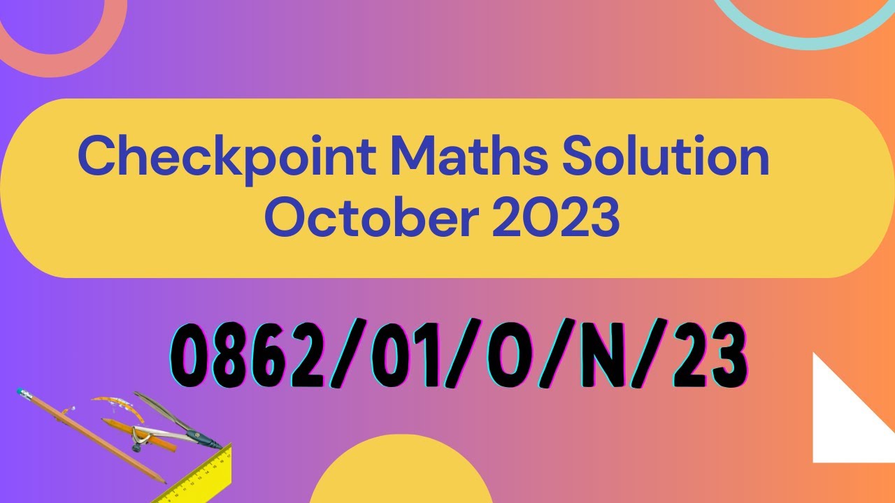 3. CAMBRIDGE LOWER SECONDARY CHECKPOINT MATHS OCTOBER 2023 PAPER 1