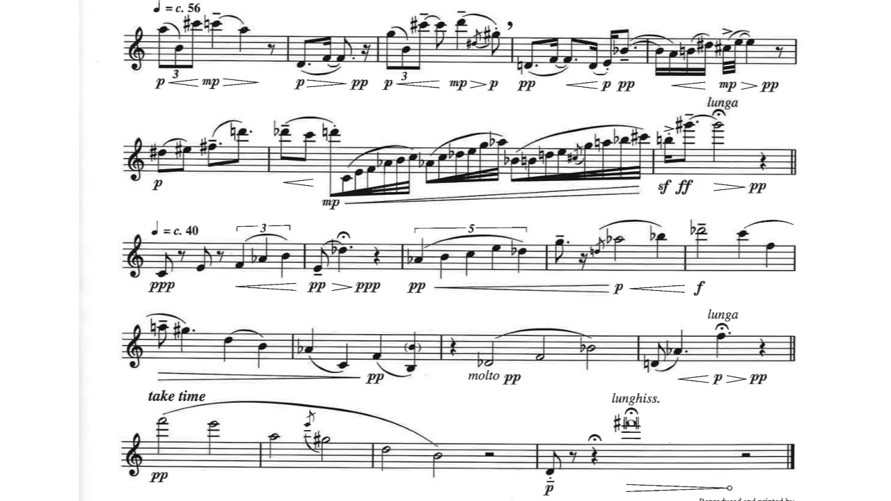 Peter Maxwell Davies - First Grace of Light for Oboe (1991) [Score-Video]