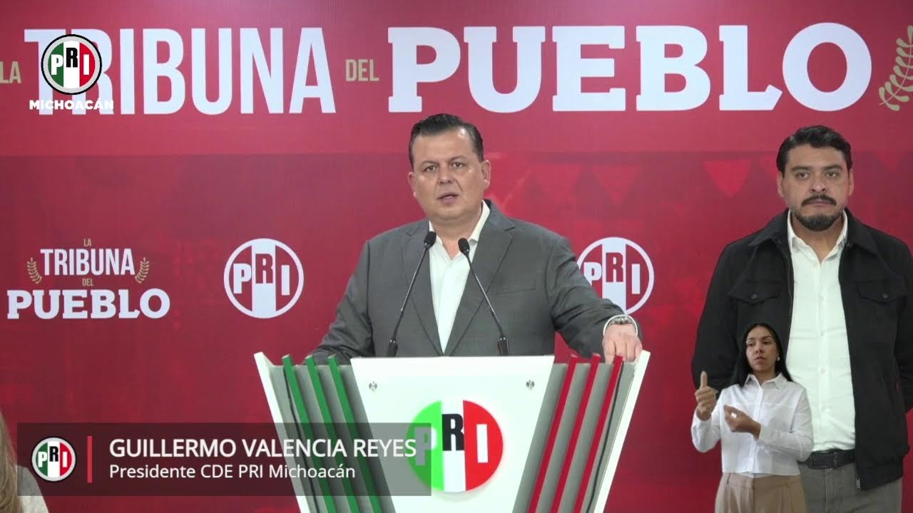 Rueda de Prensa desde el CDE del PRI en Morelia, Michoacán 06 de Enero de 2026.