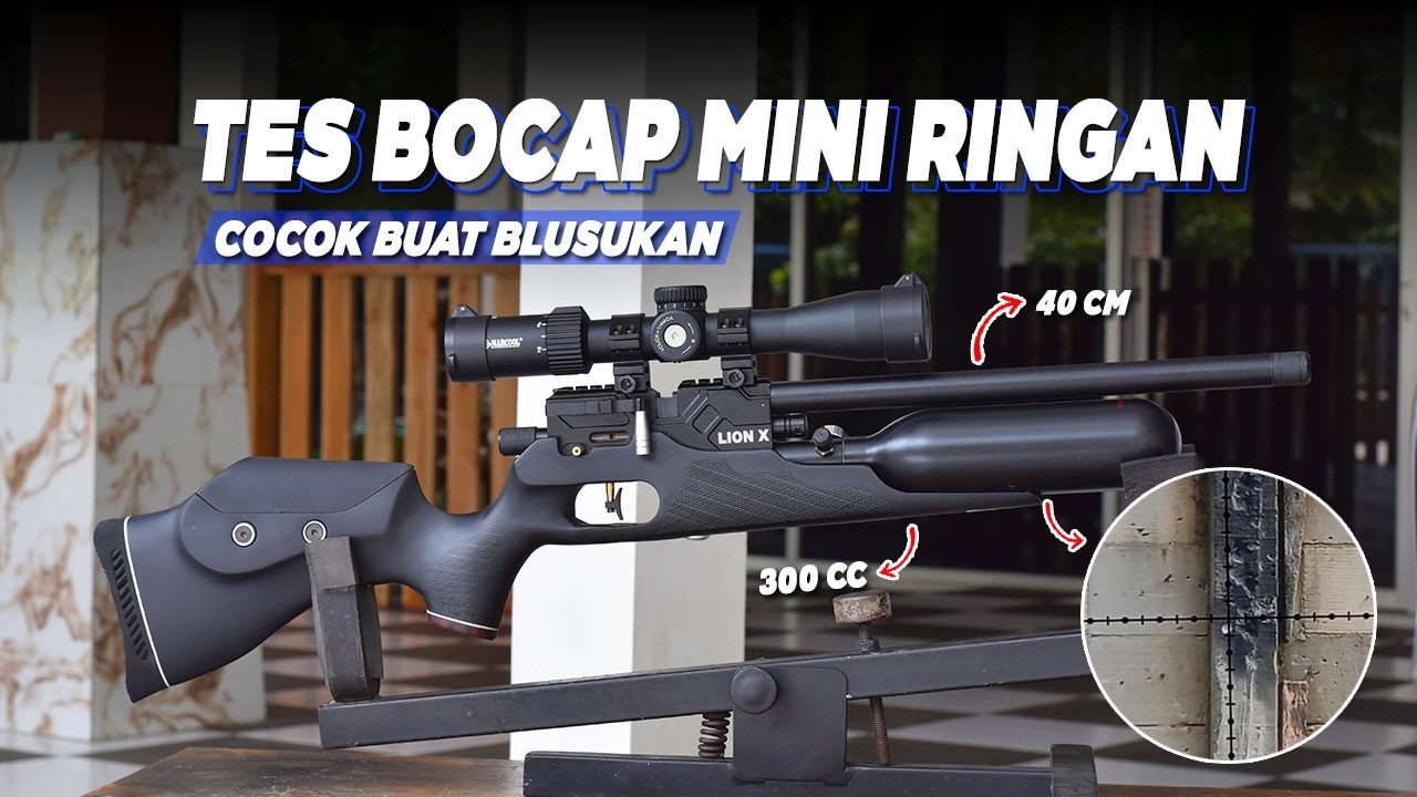 TES BOCAP MINI RINGAN COCOK BUAT BLUSUKAN !! PROMO SENAPAN ANGIN PCP BOCAP LION X TERBARU 2026