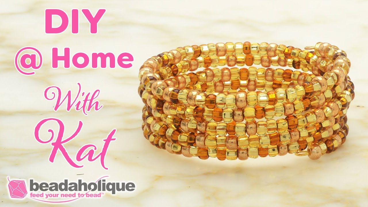 How to Make a Memory Wire Bracelet with 6/0 Seed Beads