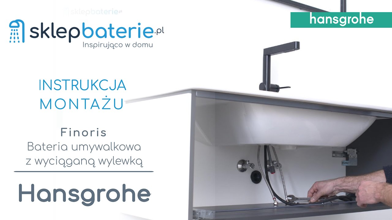 🔧 Finoris MONTAŻ Baterii umywalkowej z wyciąganą wylewką HANSGROHE - SklepBaterie.pl