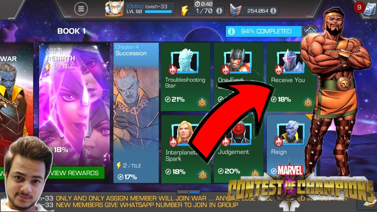 ACT 6.4.3 NERFED (Recieve You) HERCULES MVP GAMEPLAY |MARVEL CONTEST OF CHAMPION IN HINDI |