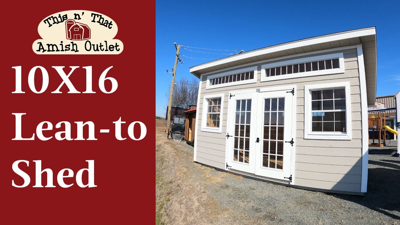 She-Shed, Office Style | 10X16 Lean-To Shed