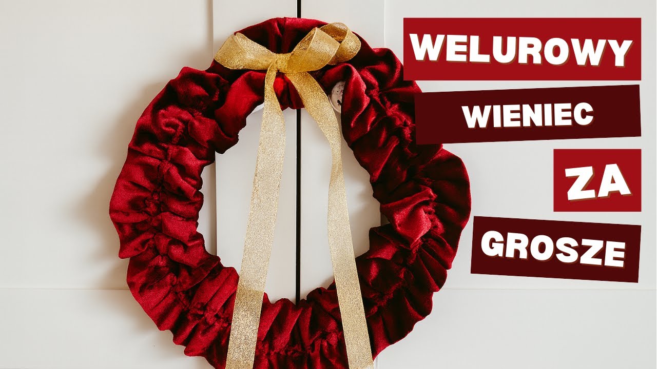 SEKRET Welurowego Wieńca! Najłatwiejszy DIY na Boże Narodzenie (Szybkie i Tanie Dekoracje)