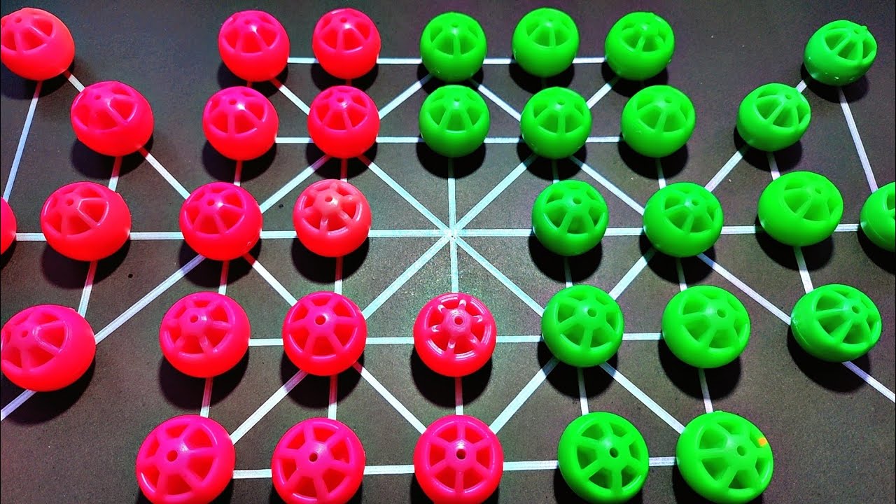 18 beads village style game  || 2 player mind game || learn to play