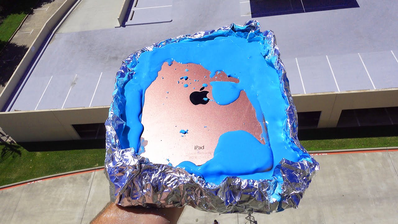 Can Oobleck Save iPad Pro 9.7 from a 100 FT Drop Test? (non-Newtonian fluid) - GizmoSlip