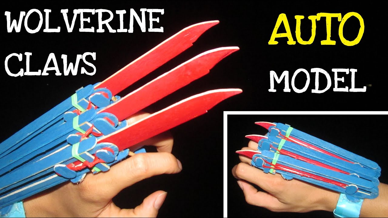 How to make Automatic Wolverine Claws | Wooden Sticks