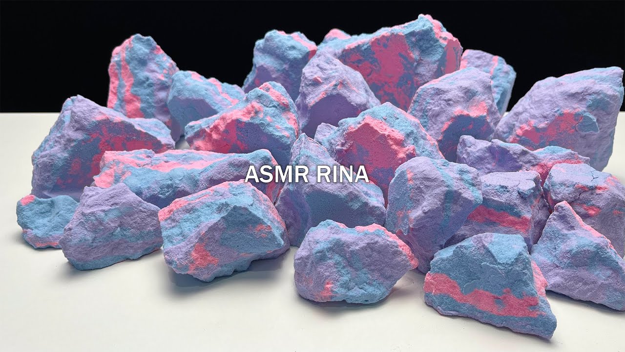 ASMR baking soda crunchy mountains