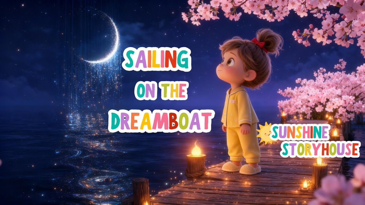 Sailing on the Dream Boat 🌙 | Gentle Bedtime Lullaby for Kids | Sleep Music |Sunshine Storyhouse