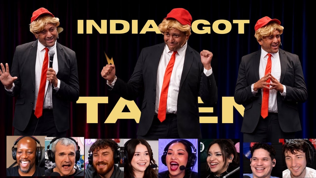 FOREIGNERS REACT TO INDIA&rsquo;S GOT TALENT S02 Ep01 | Donald Trump Mimicry Reaction