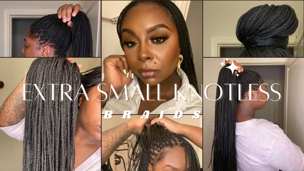 EXTRA SMALL, LIGHTWEIGHT KNOTLESS BRAIDS #knotlessbraids #summerhair #blackhairstyle