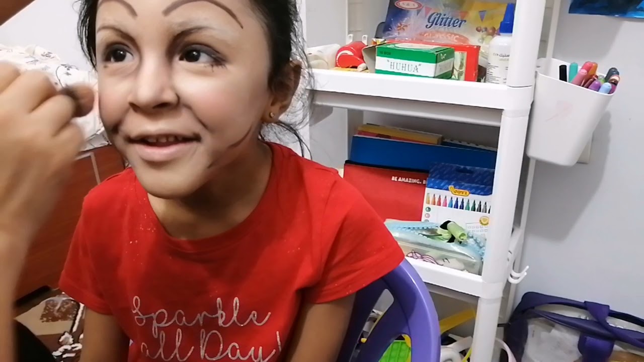 Annabelle makeup tutorial halloween make up ideas  ( Yasmin version )