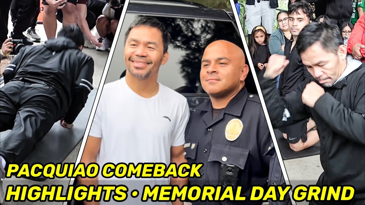 HIGHLIGHTS | Manny Pacquiao COMEBACK DAY 8 • HONORS Memorial Day GRINDING through WORKOUT