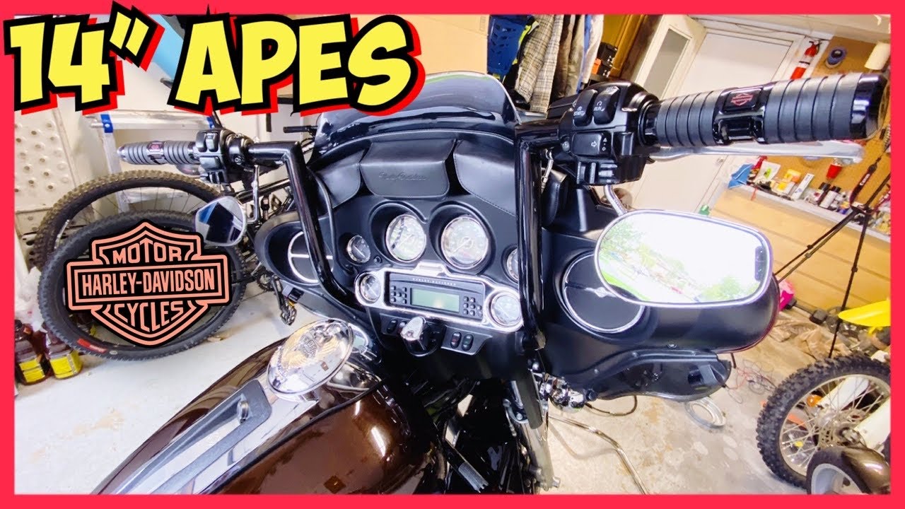 14-дюймовые APE для моего Harley | Рули LA Choppers Twin Peaks
