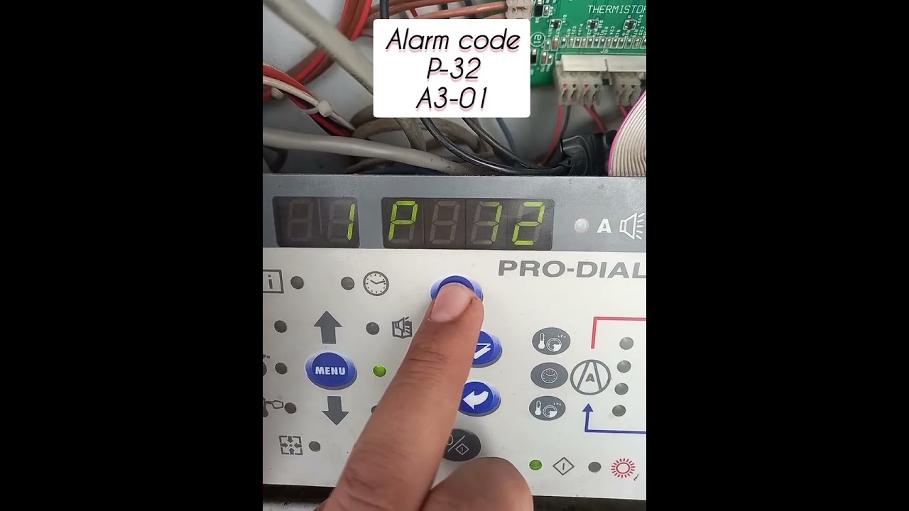how to reset the alarm code P-32and A3-01, Water-Cooled ChillersCarrier AquaSnap 30RB,Pro dialog