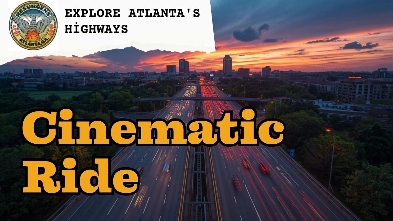 Relaxing Atlanta Highway Bus Ride | Ambient City Drive.