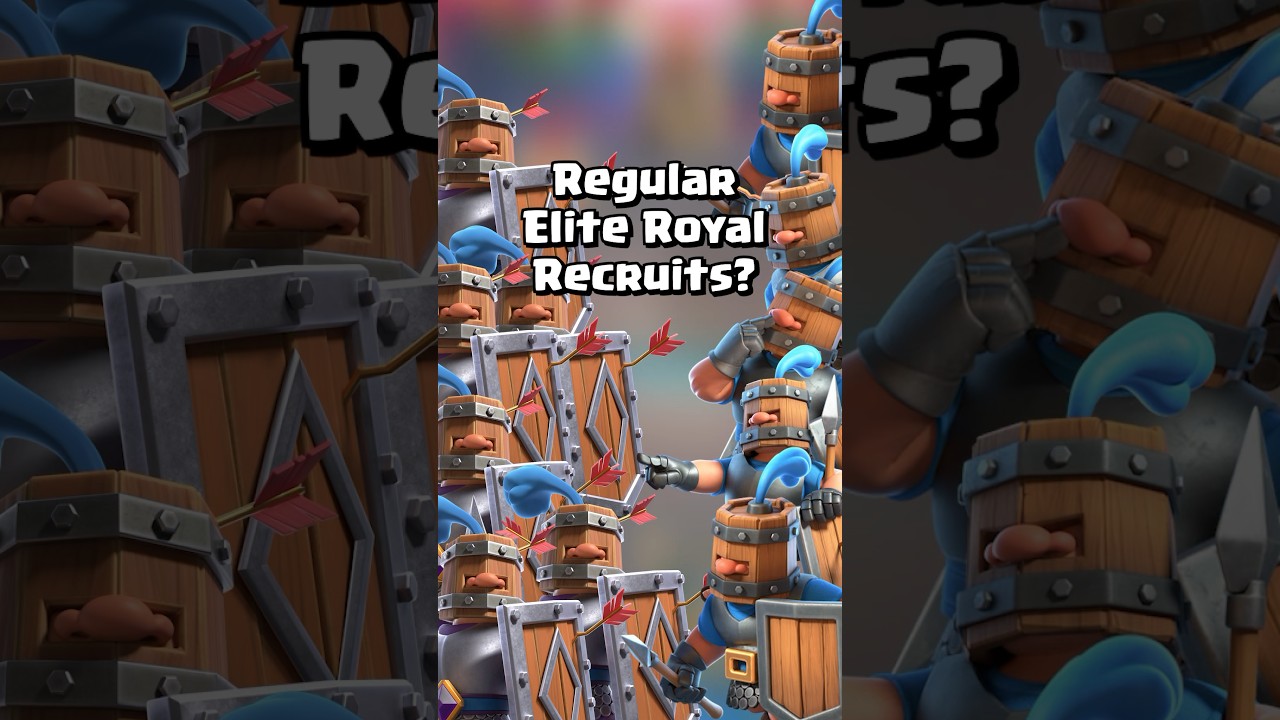 How Much Better Are Evolution Royal Recruits Compared To Normal? 🛡️ 🤔 #clashroyale #shorts