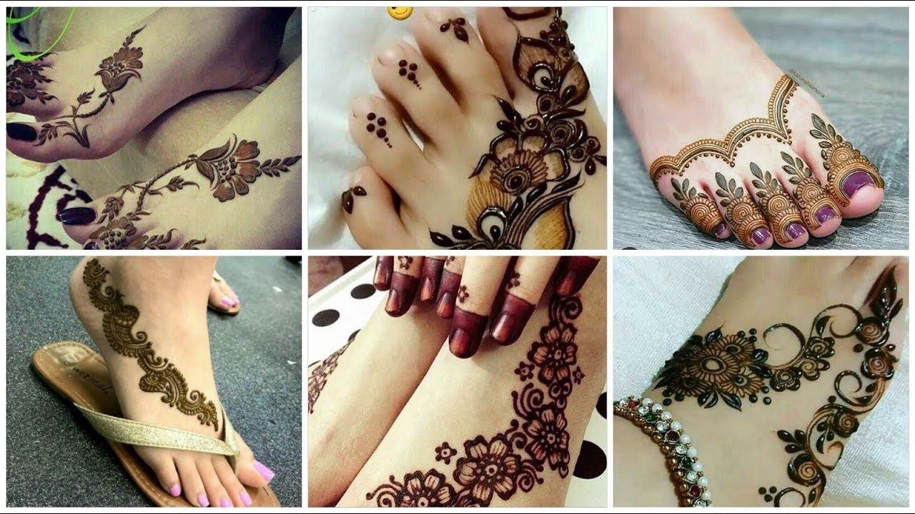 Simple Feet Mehndi Design Collection