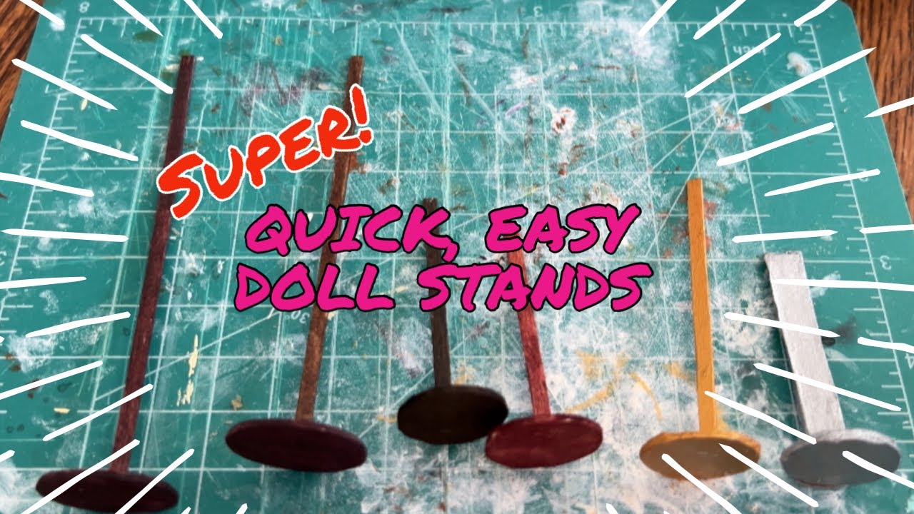 NO FRILLS DIY DOLL STANDS✨So Simple You Can Make One On Your Lunch Break!✨STAND UP SMALL DOLLS! 😉