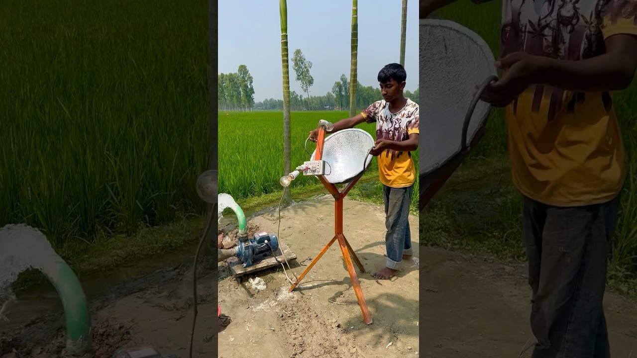 How to make 220v Solar Power for irrigation #viralvideo