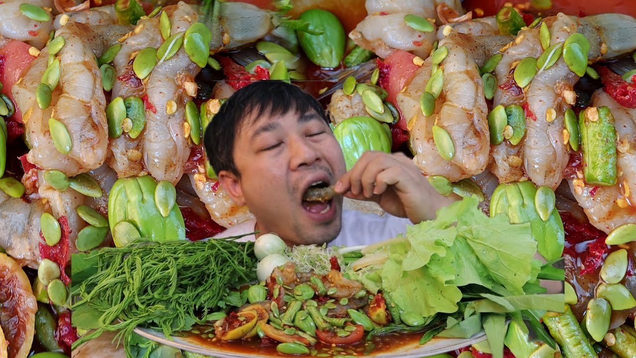ตำ สะตอกุ้งสด น้ำปลาร้าข้นๆป๊าดแซ่บคัก -25/8/2020-