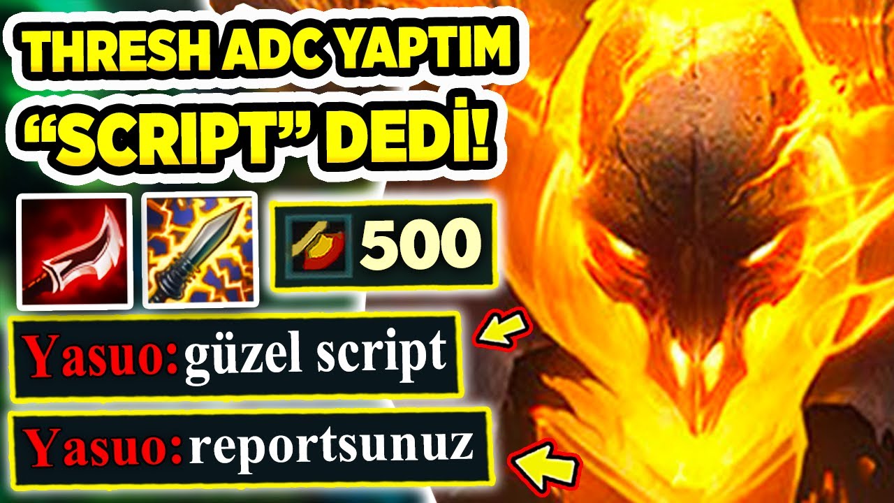 SCRIPT DEDİ TEK 7 !! BÖYLE BİR HASAR YOK!! TEK ATAN THRESH ADC!!!