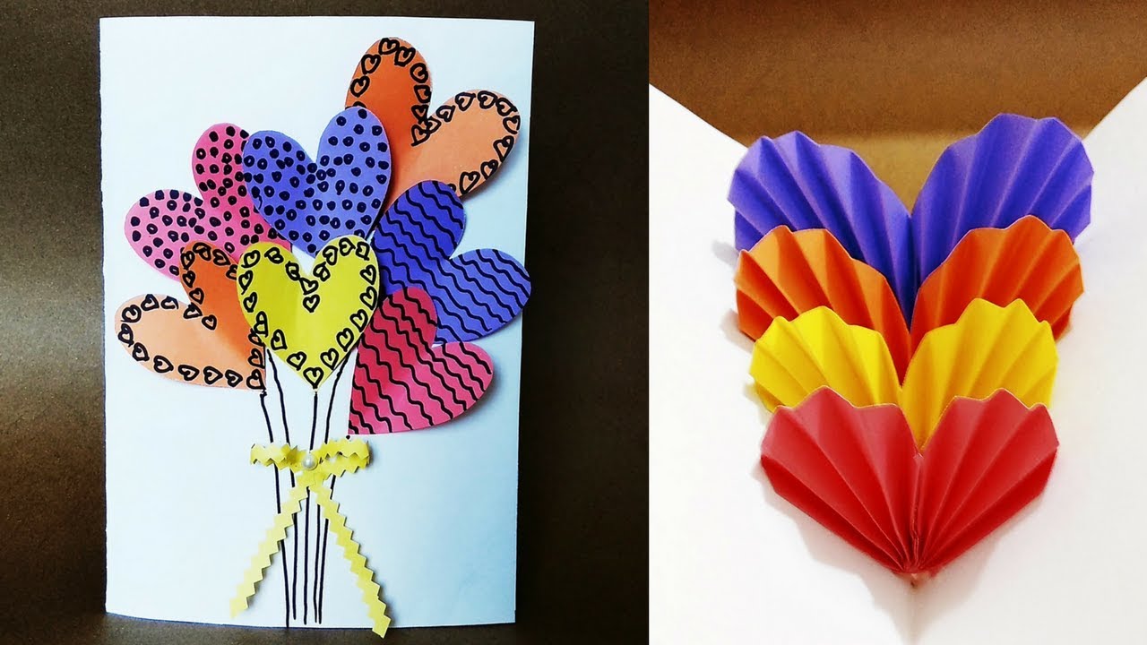 Easy & Simple Handmade 3d Pop up Heart Card for Birthday, Valentines day, Anniversary, Christmas