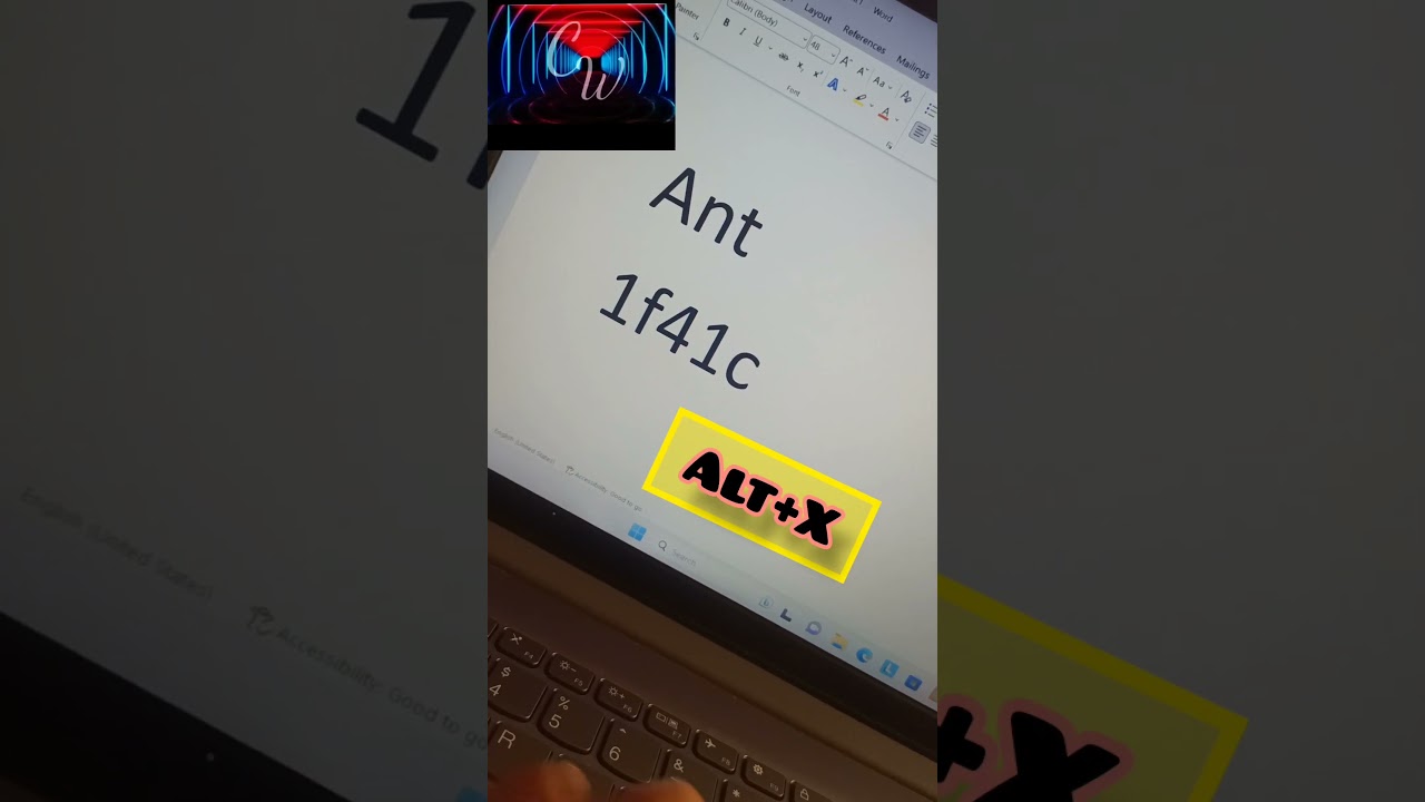 Ant 🐜 in MS WORD #computer #shorttrick #laptop #pctips #tricks #computertricks #technology #tech#Ant