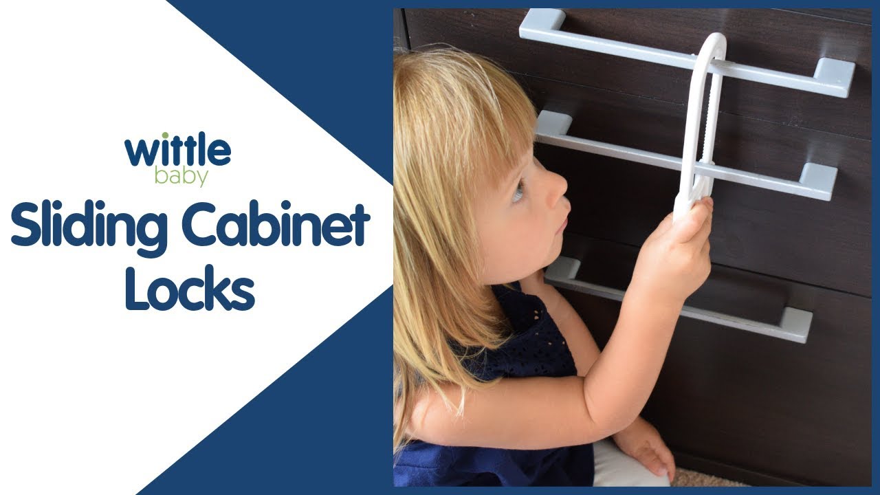 Wittle Baby Safety Sliding Cabinet Lock | Child Proof Cabinet Knobs - Handles - Drawers