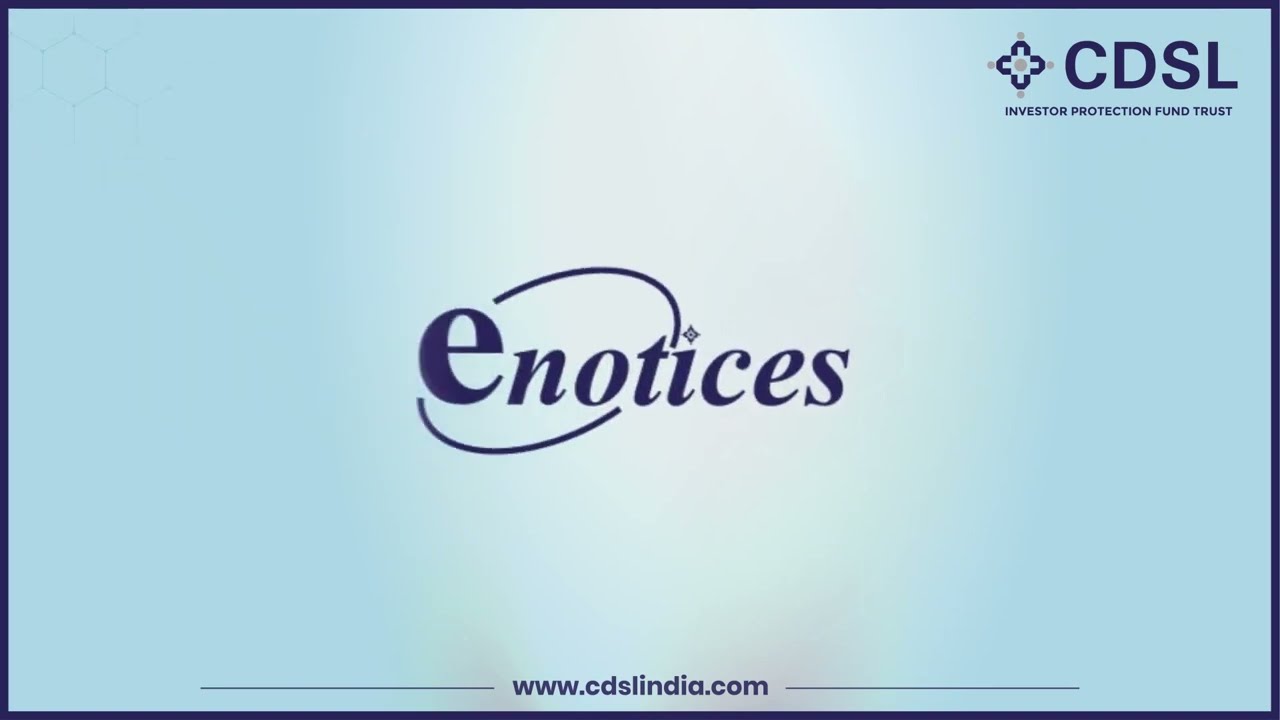 CDSL's Online eNotices platform