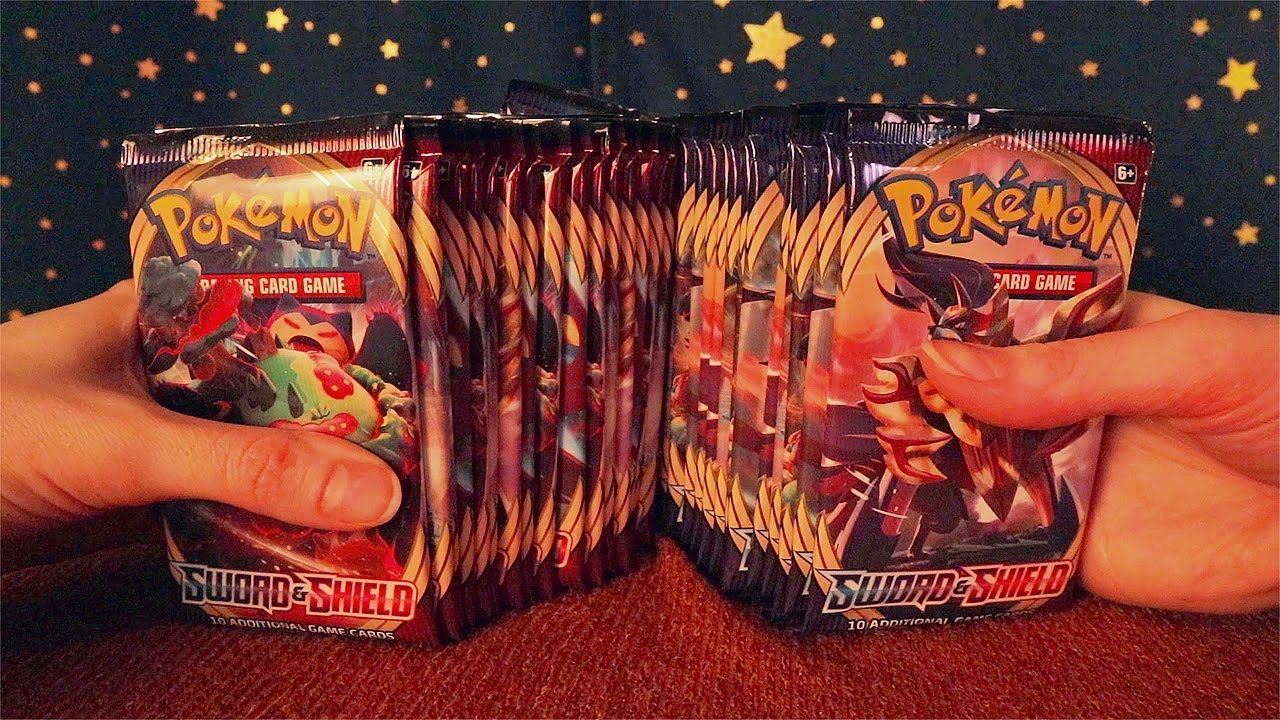 Opening Pokemon Sword & Shield Booster Box ⚔ ASMR Relax Crinkles and Cards Sounds