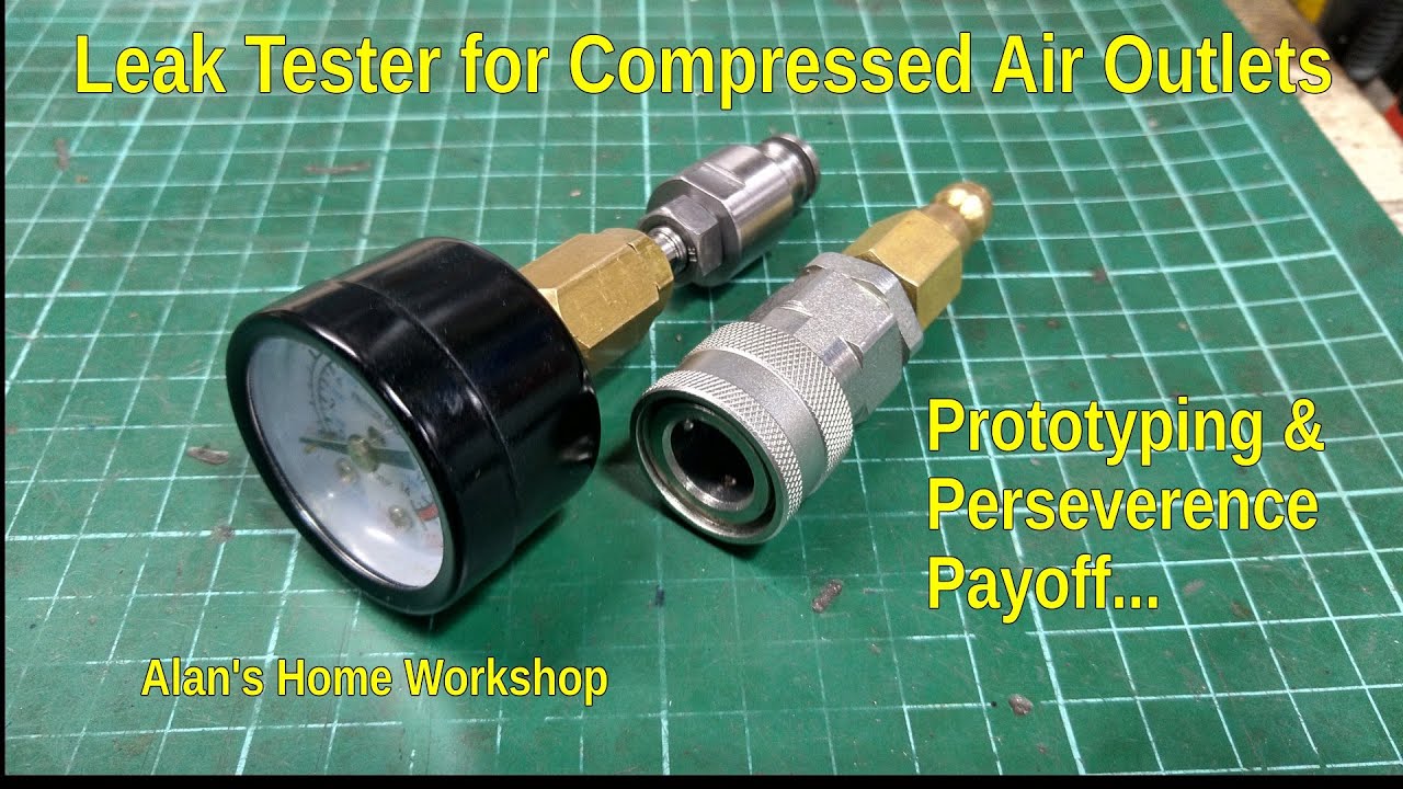 Leak tester for compressed air outlets