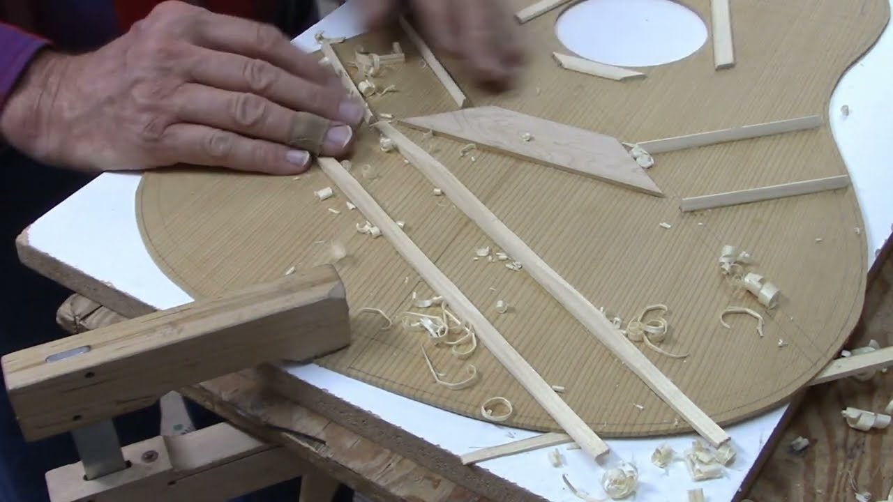 Bracing a Dreadnought Guitar Soundboard,  part 1