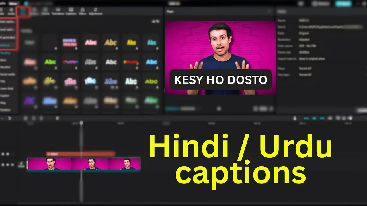Roman Hindi / Urdu Captions In Capcut | Hindi Text Issues In Capcut