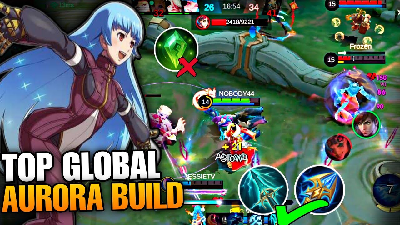 AURORA BEST' COMBO AND BUILD I MOBA LEGEND GAMEPLAY WITH AURORA I 
