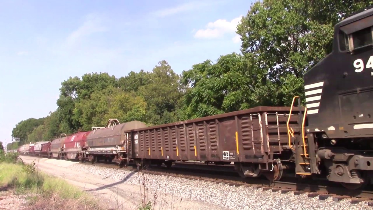 NORFOLK SOUTHERN GE D9-44CW Southbound Coil Steel Train
