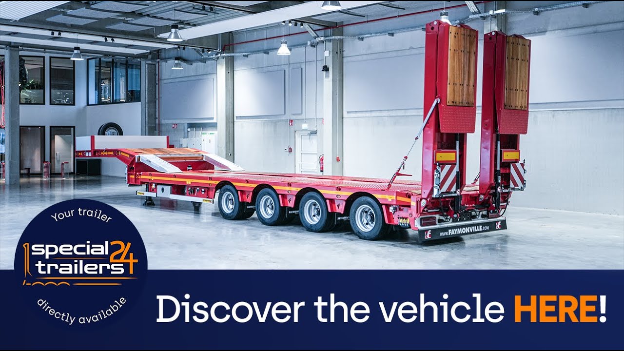 Faymonville - MultiMAX extendable semi-trailer w/ 4 axles & double hydraulic ramps