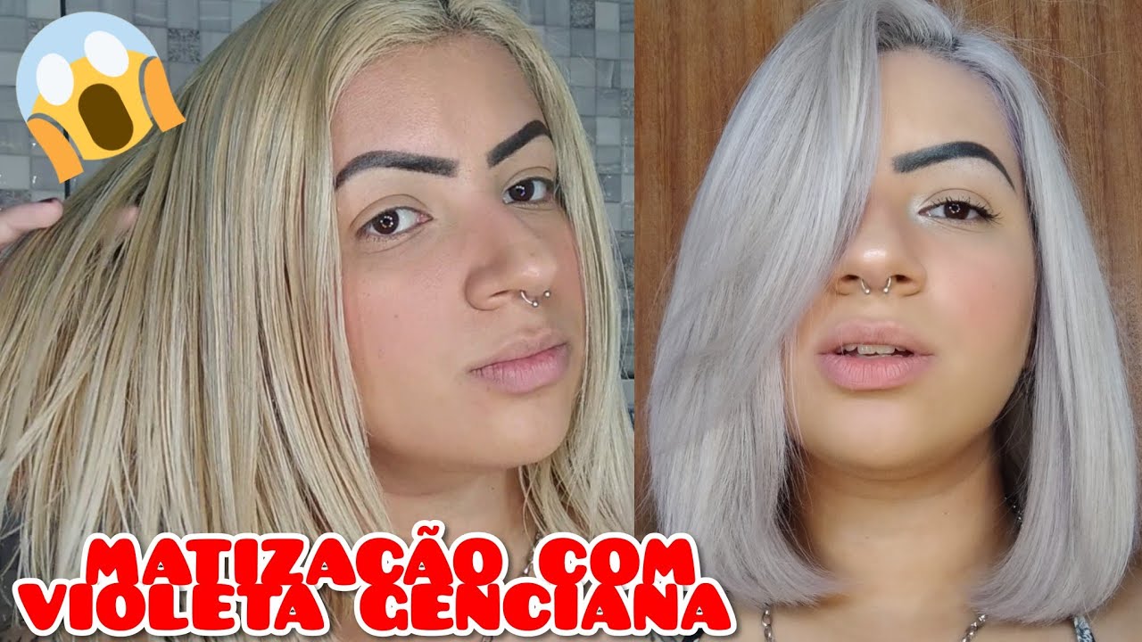 MATIZEI MEU CABELO COM VIOLETA GENCIANA PARA CHEGAR NO LOIRO ACINZENTADO | Sheyla Cavalcante