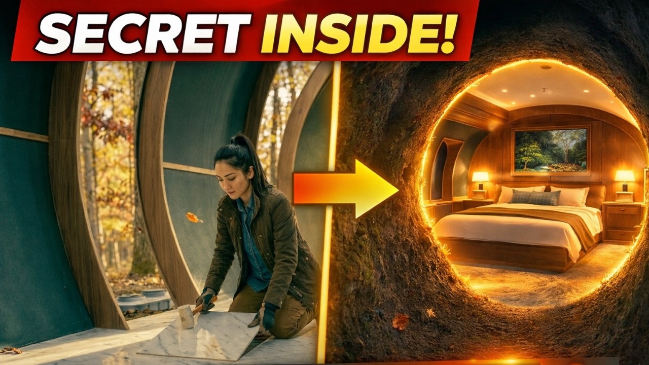 Insane Survival Build: Giant Tree to Secret Luxury Cabin (ASMR) 🪵