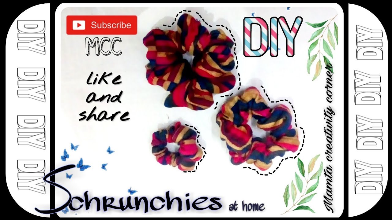 DIYScrunchies | DiyAtHome | MamtaCreativityCorner |