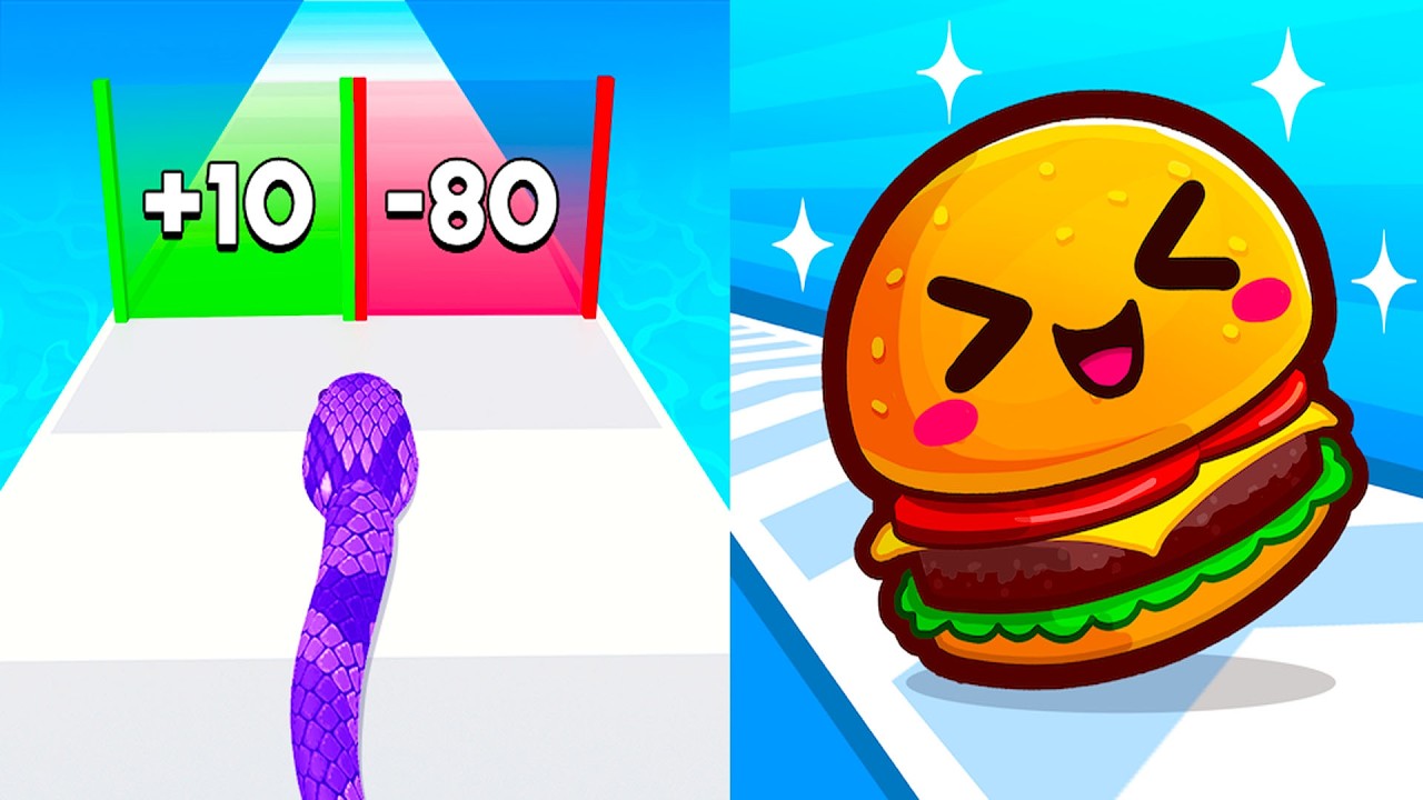 Snake Run Race vs Food Run || Epic GOAT Gameplay 🔥Max Funny Moments Walkthrough (Android, iOS) EP114