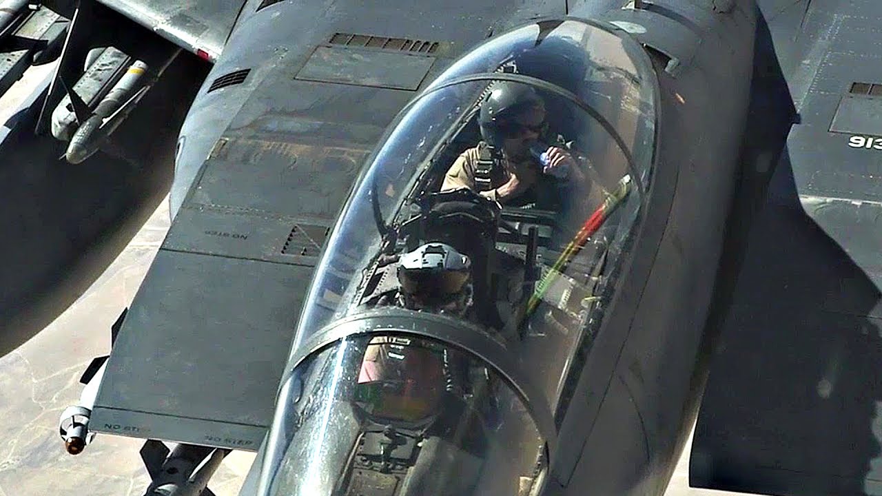 The Difficult And Dangerous Art Of Mid-Air Refueling: Air Tanker Refuels A-10, F-15E, and B-52